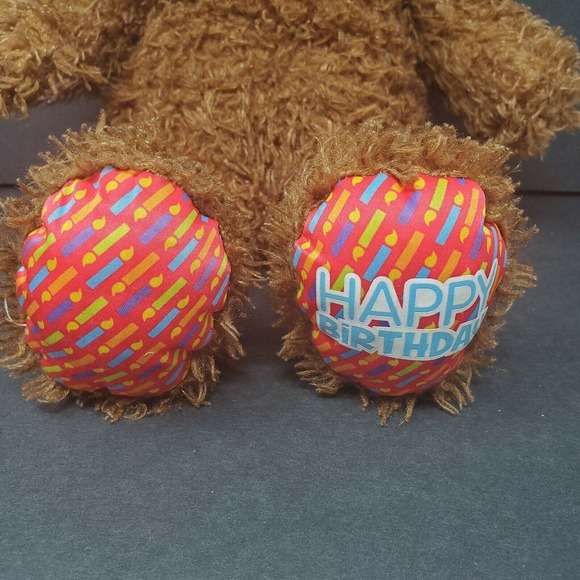 Build A Bear Treat Teddy 16" Stuffed Animal Plush Happy Birthday Dark Brown Gift - Picture 6 of 7